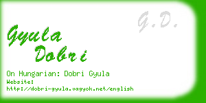 gyula dobri business card